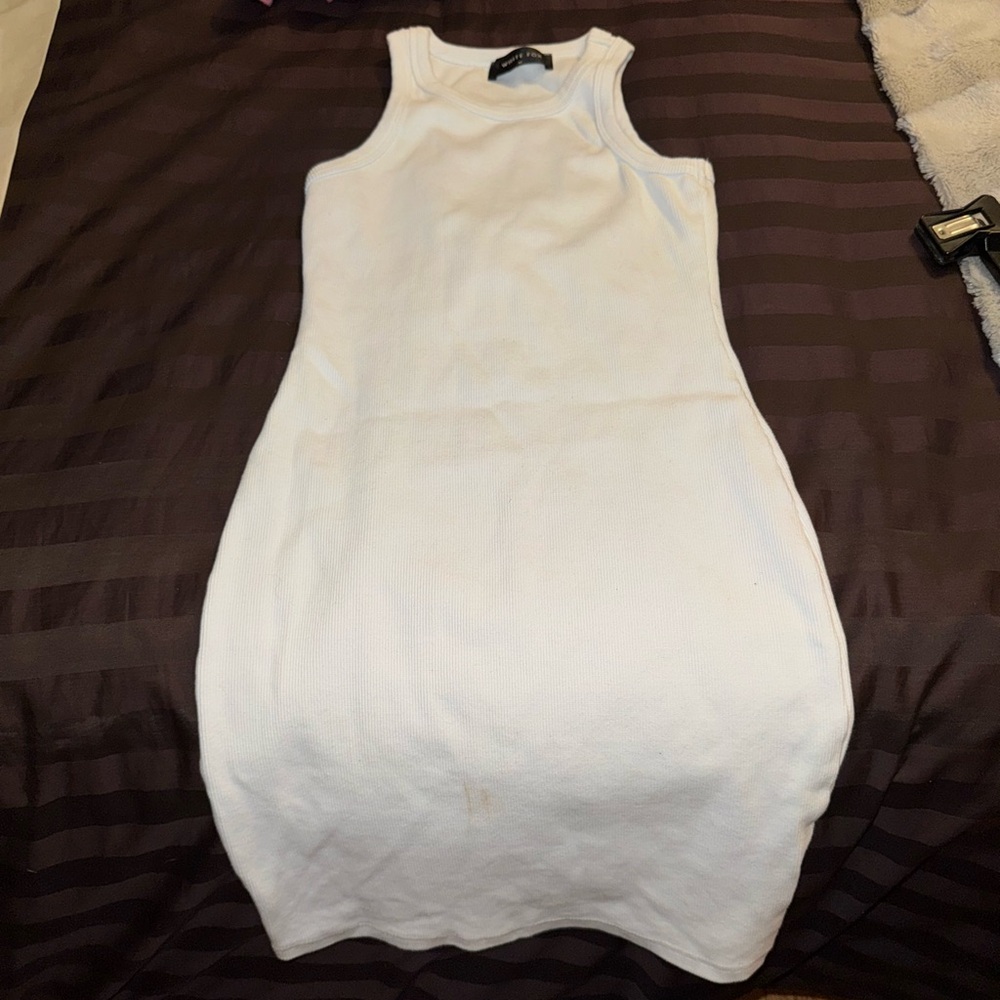 White fox Sleeveless Dress